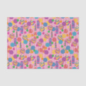 Lutscher-Süßigkeits-Muster Seidenpapier (Vorderseite)