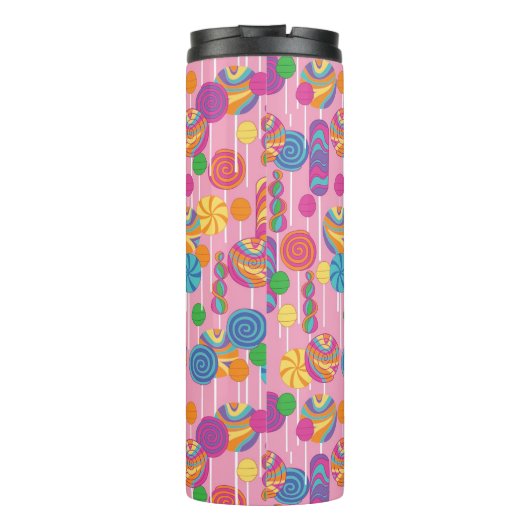 Lutscher-Süßigkeits-Muster Thermosbecher (Rückseite)