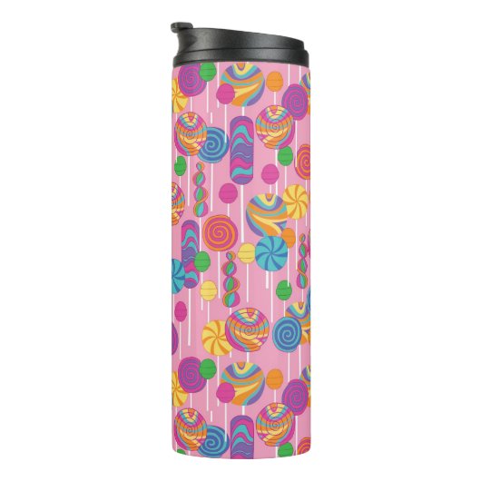 Lutscher-Süßigkeits-Muster Thermosbecher (Nach rechts gedreht)