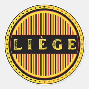Lüttich City Pride-Emblem – Belgische Identität Runder Aufkleber