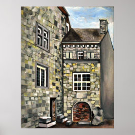 Lüttich, ein surreales Traumhaus Burg Stone Poster