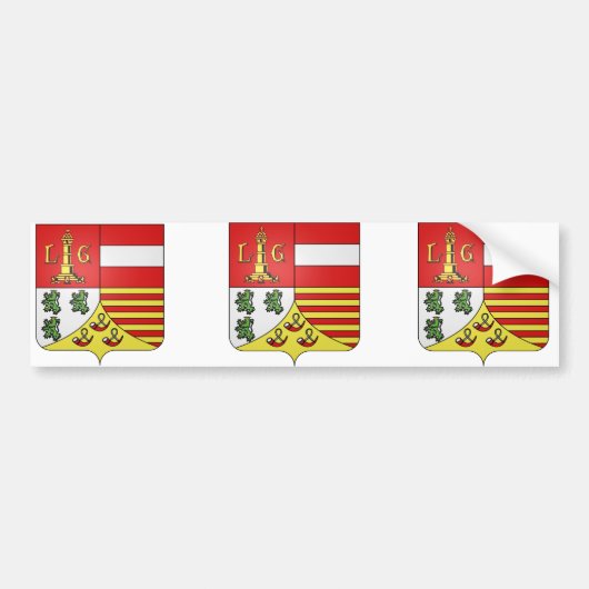 Lüttich prov, Belgien Autoaufkleber (Vorne)