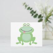 Luttle Green Frog Postkarte (Stehend Vorderseite)