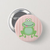 Luttle grüner Frosch Button (Vorne & Hinten)