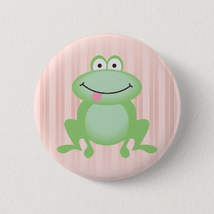 Luttle grüner Frosch Button