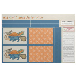Luttrell Psalter Critter DIY Tasse Rugs Stoff