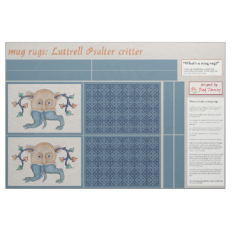 Luttrell Psalter Critter DIY Tasse Rugs Stoff