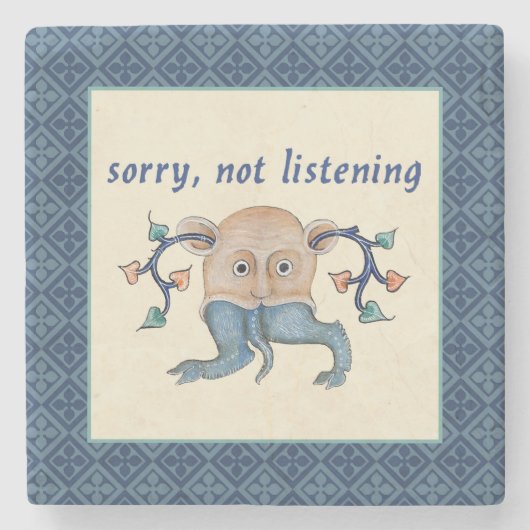 Luttrell Psalter Critter Stone Untersetzer (Vorderseite)