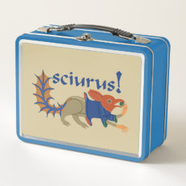 Luttrell-Psalter "Eichhörnchen" Metall-Lunchbox Metall Brotdose