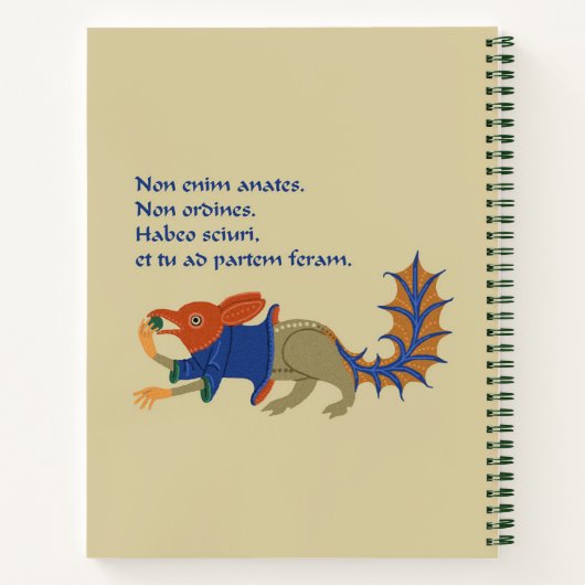 Luttrell Psalter "Eichhörnchen" SpiralNotebook Notizblock (Rückseite)