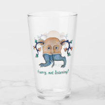 Luttrell-Psalter "Nicht Zuhören" Glas-Tumbler