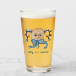 Luttrell Psalter "Not Listening" Glas Tumbler