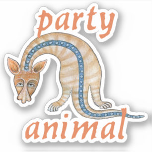 Luttrell Psalter "Party Animal" Vinyl Sticker