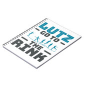 Lutz geht zum Rink Figure Skaten Skater Männer Notizblock (Linke Seite)