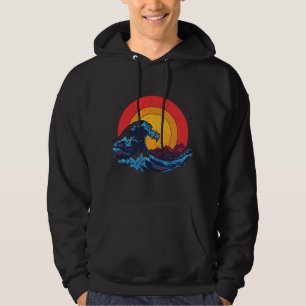 LUUX Retro Cosmic Sunset Wave - Vintage 70er Jahre Hoodie