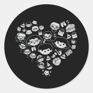 Luv 2 runder aufkleber