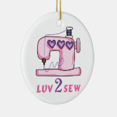 Luv 2 Sew Keramik Ornament (Rechts)