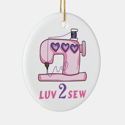 Luv 2 Sew Keramik Ornament (Rechts)