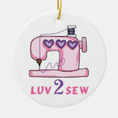 Luv 2 Sew Keramik Ornament (Vorne)