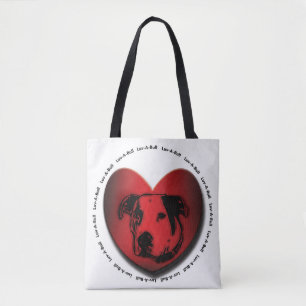 Luv-A-Bull American Bulldog Pit Bull Heart Tasche