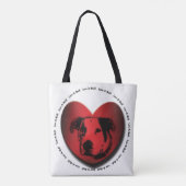Luv-A-Bull American Bulldog Pit Bull Heart Tasche (Rückseite)