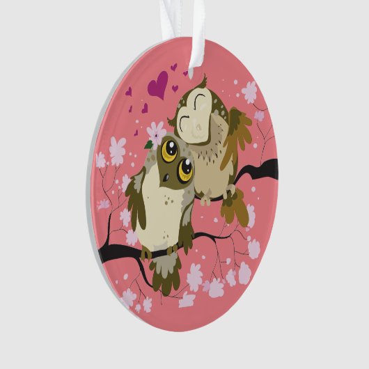 Luv Birds Round Ornament (Vorderseite)