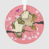 Luv Birds Round Ornament (Rückseite)