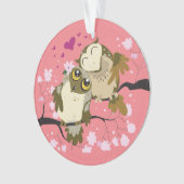 Luv Birds Round Ornament (Vorderseite)
