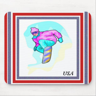 Luv bis Snowboard - Mousepad