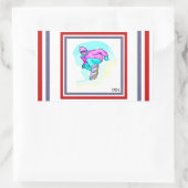 Luv bis Snowboard - Rechteckiger Aufkleber (Tasche)