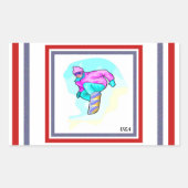 Luv bis Snowboard - Rechteckiger Aufkleber (Vorderseite)