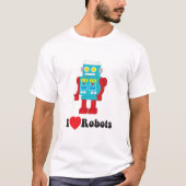 luv I Roboterschwarz-Art T-Shirt (Vorderseite)