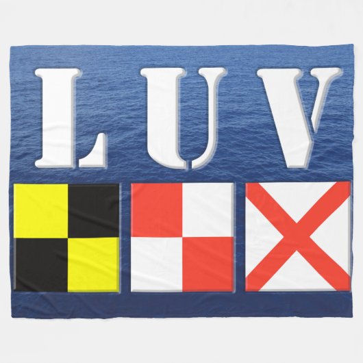 LUV MARINE STYLE FLEECEDECKE (Vorderseite (Horizontal))