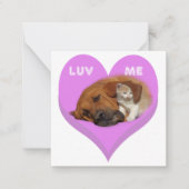 LUV ME Valentine's Critters Conversation Hearts Mitteilungskarte (Vorderseite)