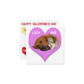 LUV ME Valentine's Critters Conversation Hearts Mitteilungskarte (Vorderseite/Rückseite Beispiel)