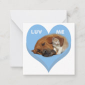 LUV ME Valentine's Critters Conversation Hearts Mitteilungskarte (Vorderseite)