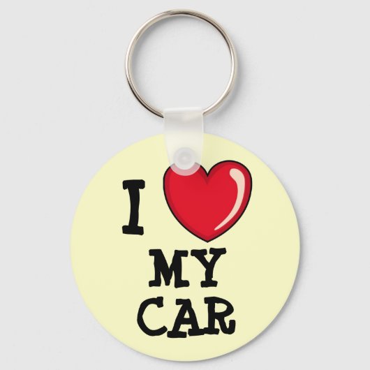 Luv mein Auto! Schlüsselanhänger (Vorderseite)