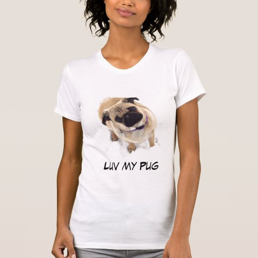 Luv mein Mops T-Shirt (Vorderseite)