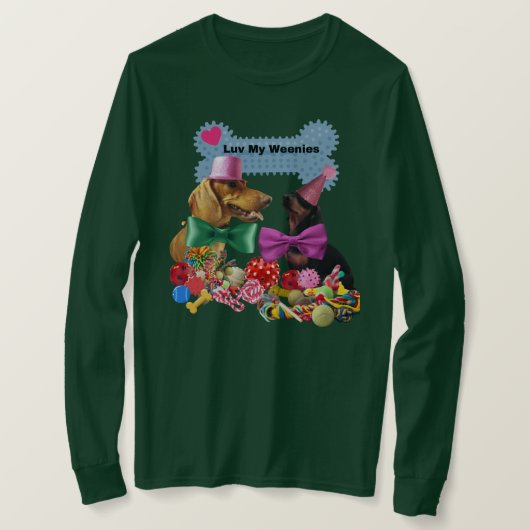 Luv My Weenies Ladys Long Sleeve TShirt (Design vorne)