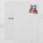 Luv My Weenies Matching Gray Stationery Briefpapier (Vorne/Hinten)