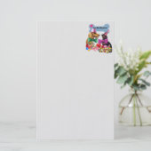 Luv My Weenies Matching Gray Stationery Briefpapier (Stehend Vorderseite)