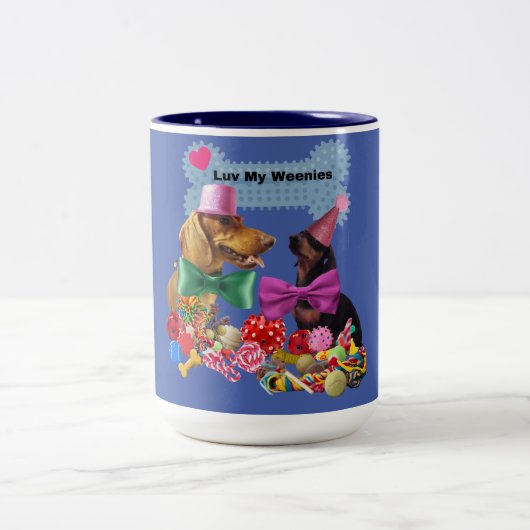 Luv My Weenies Two Tone Tasse (Mittel)