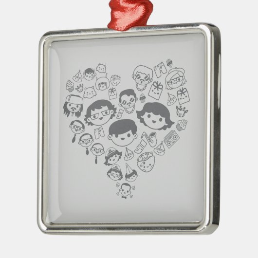 Luv Ornament Aus Metall (Links)