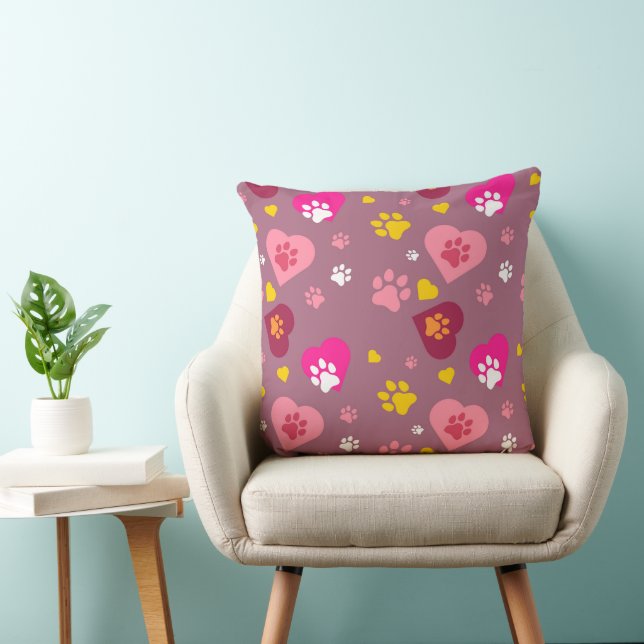Luv Pawz 20x20 Throw Kissen (Stuhl )