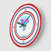 Luv to Snowboard - Große Wanduhr (Winkel)