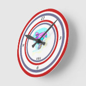 Luv to Snowboard - Runde Wanduhr (Winkel)