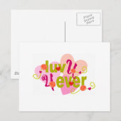 Luv u 4ever postkarte (Vorne/Hinten)