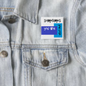 Luv U ❤️ Luv ich quadratisches Abzeichen manchmal… Button (Beispiel)