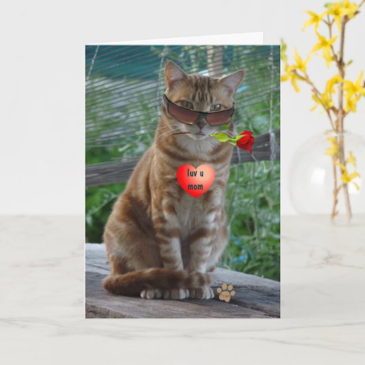 luv u Mamma Karte (Gelbe Blume)