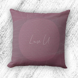 Luv U - Rose Trendy Modern Scribbled Kissen